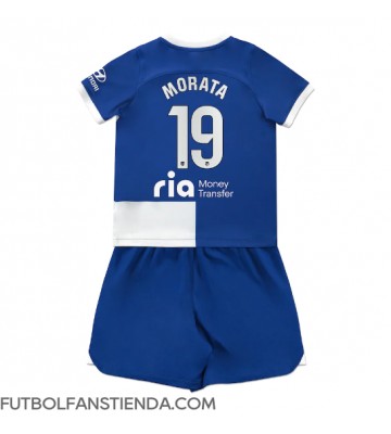 Atletico Madrid Alvaro Morata #19 Segunda Equipación Niños 2023-24 Manga Corta (+ Pantalones cortos)